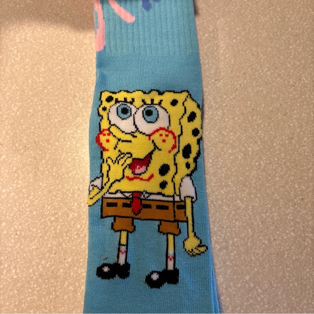 SpongeBob SquarePants Yellow and Blue Socks - Picture 3 of 5
